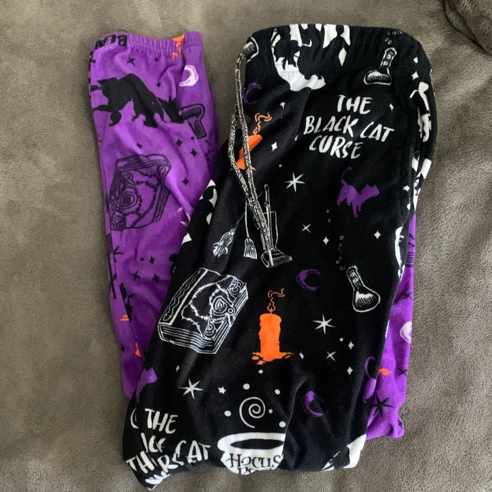 Black and Purple Halloween Pajama Set